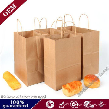 Factory Wholesale Kraft Paper Sandwich Bread Bags Shopping Packaging Bags